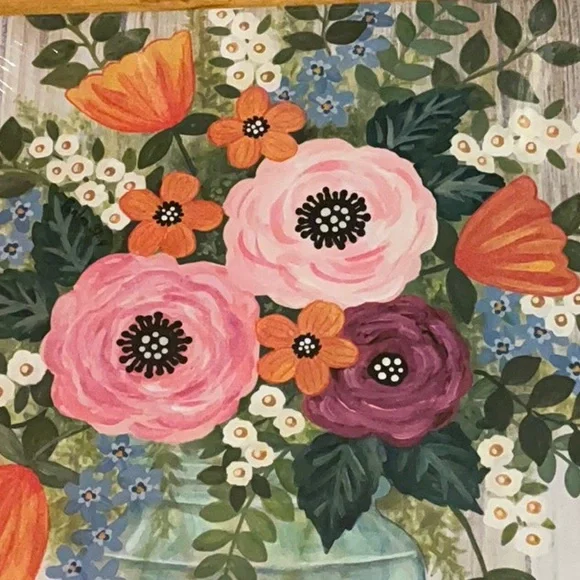 Floral Canvas Art with Pink and Orange Accents 2026 Calendar - Picture 7 of 8